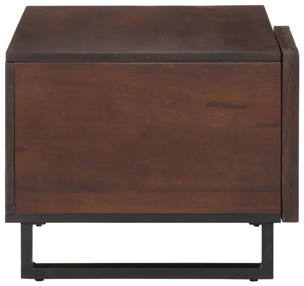 barna tömör mangófa dohányzóasztal 80 x 51 x 40 cm