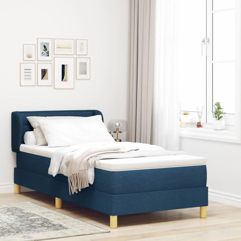 Boxspring Ágy Matrac Málna 90x200 cm Szövet