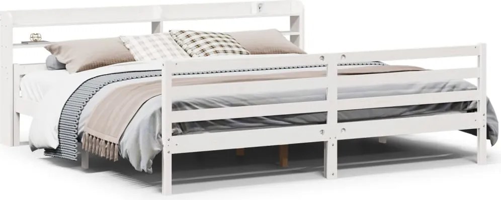 vidaXL fehér ágykeret fejtámlával matrac nélkül 200x200 cm