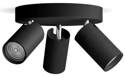 Philips - Fürdőszobai spotlámpa IDRIS 3xGU10/5W/230V IP44 fekete