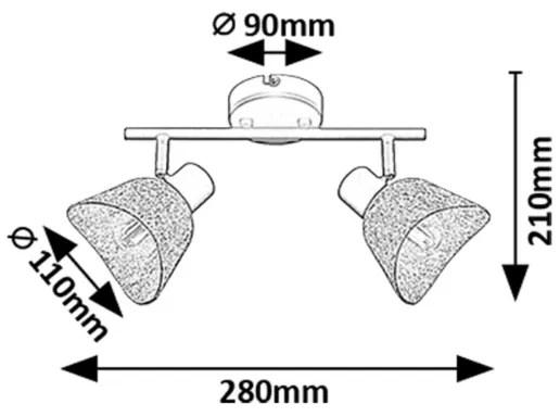 Rabalux 73006 - Spotlámpa FARELIA 2xE14/10W/230V