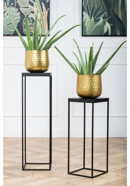 BASICLOFT virágtartó állvány 80x24 cm fekete