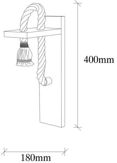 Fali lámpa EREBOS 1xE27/40W/230V