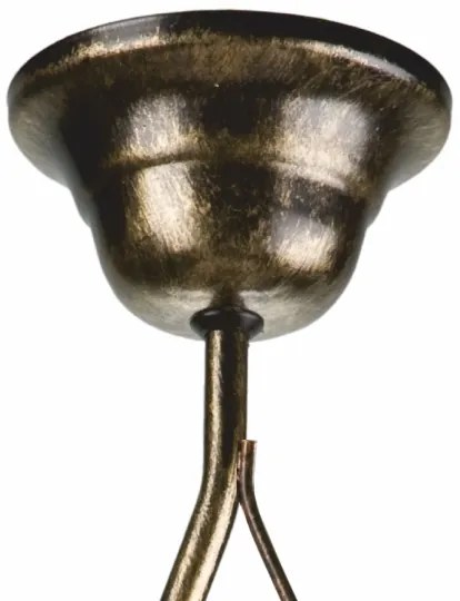 Csillár rúdon RETRO 1xE27/60W/230V fekete patina