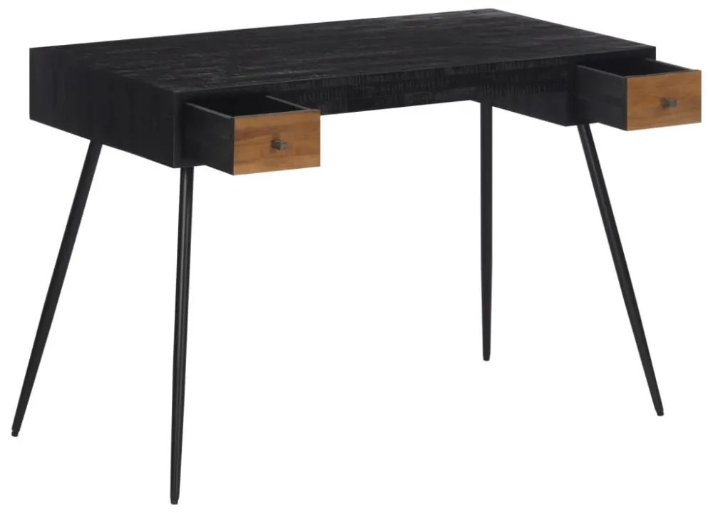 tömör újrahasznosított tíkfa íróasztal 117 x 56,5 x 75 cm