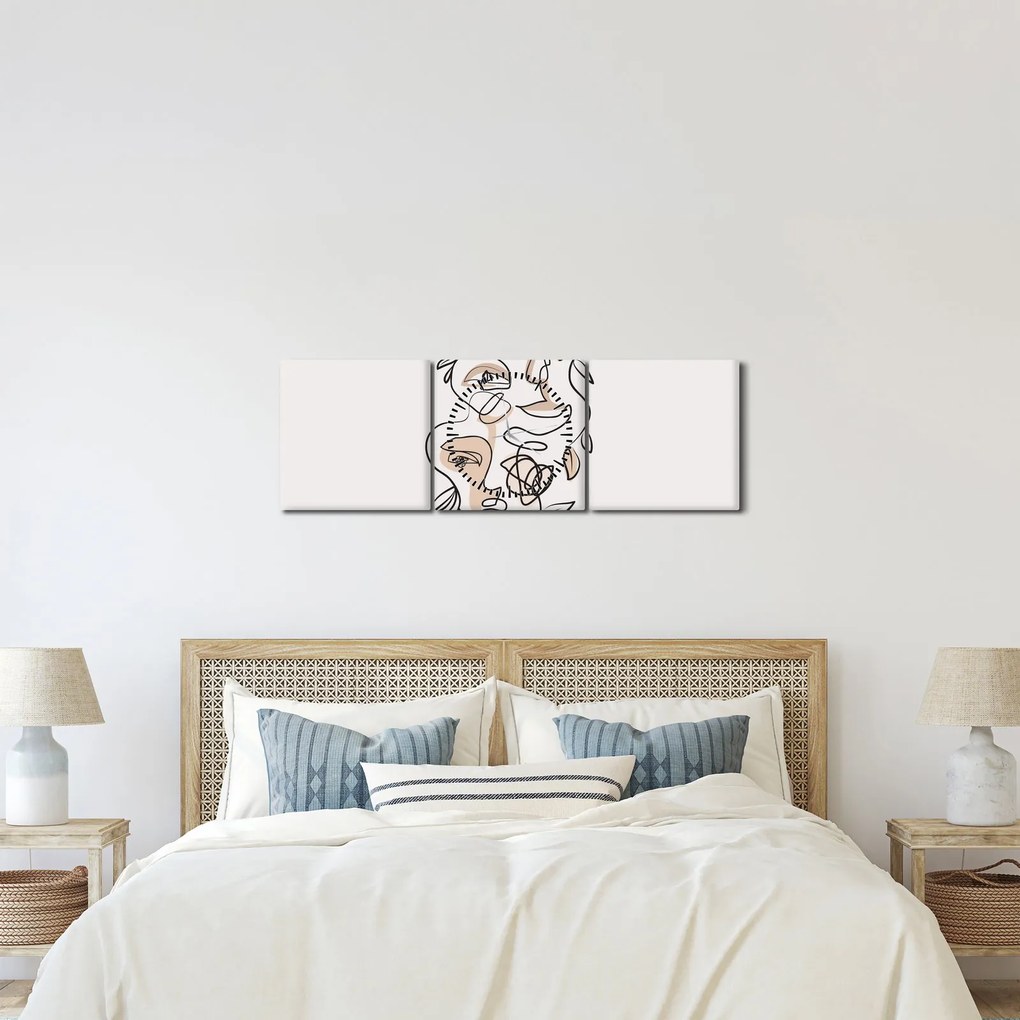 Kép - Line art arckezelés (órával) (90x30 cm)