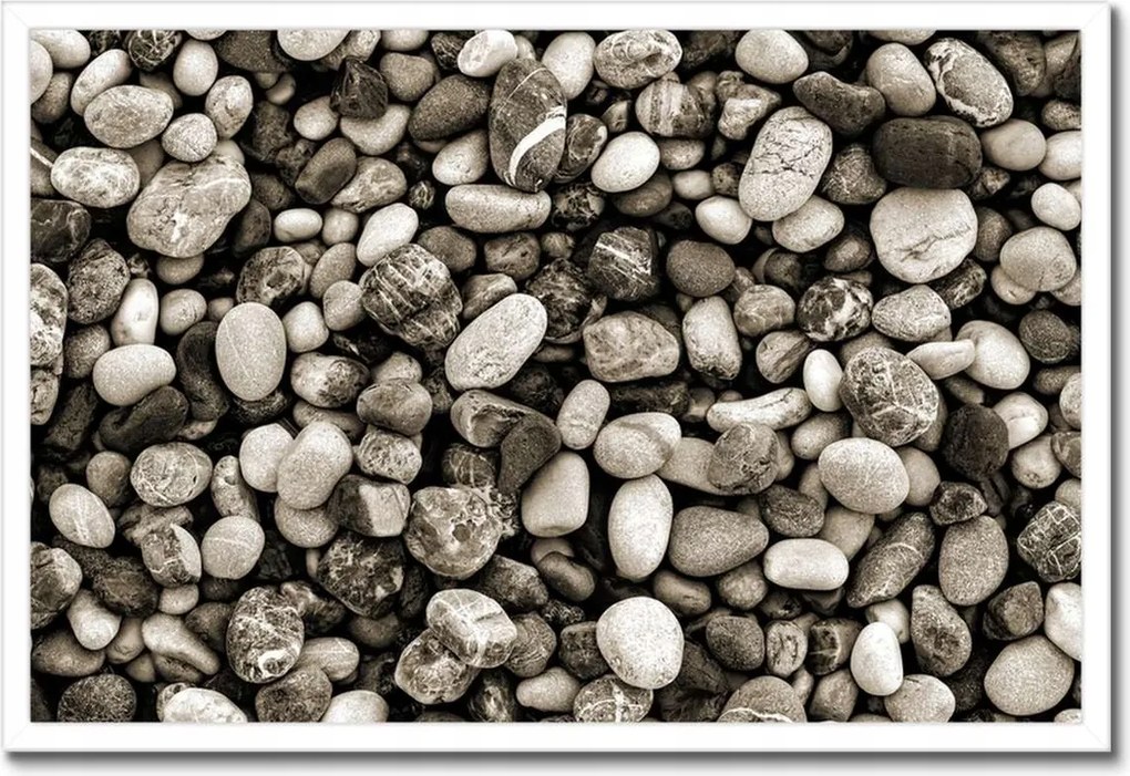 Poszterek keretben 60x40 Tengeri kavicsok