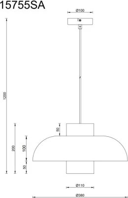 GLOBO 15755SA LOWE Modern Függesztett Lámpa IP20