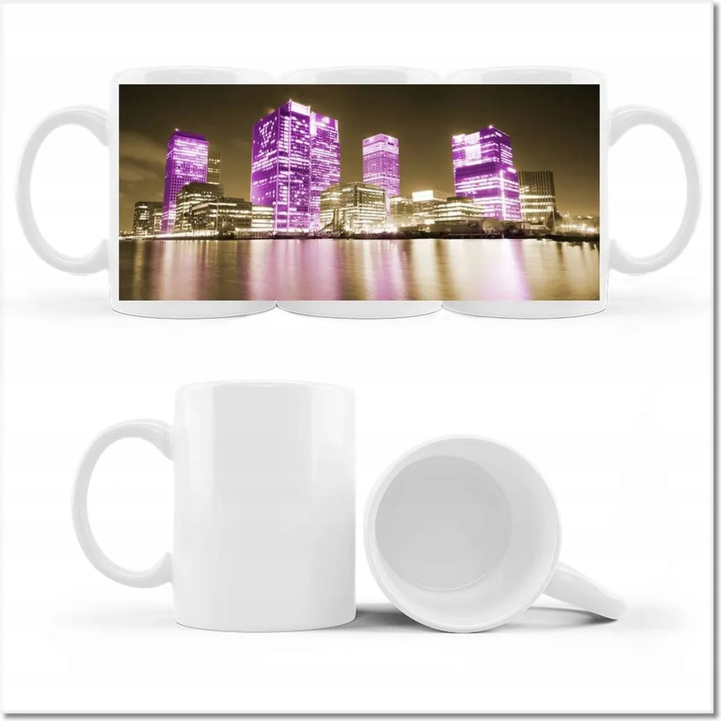 Fényképes bögre Anglia lila felhőkarcolói