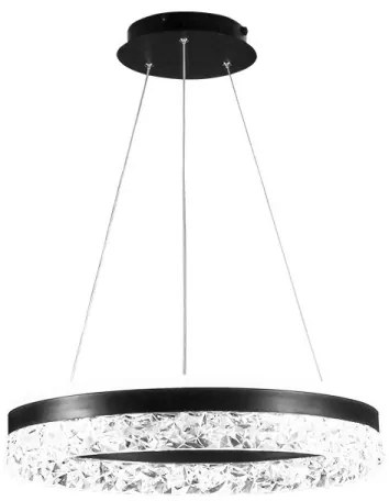 LED dimmelhető csillár zsinóron LED/80W/230V 3000-6500K fekete + távirányítás