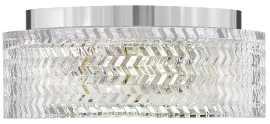 Hinkley HK-ELLE-F-S-CM - Mennyezeti lámpa 2xE27/60W/230V átm. 30,5 cm króm