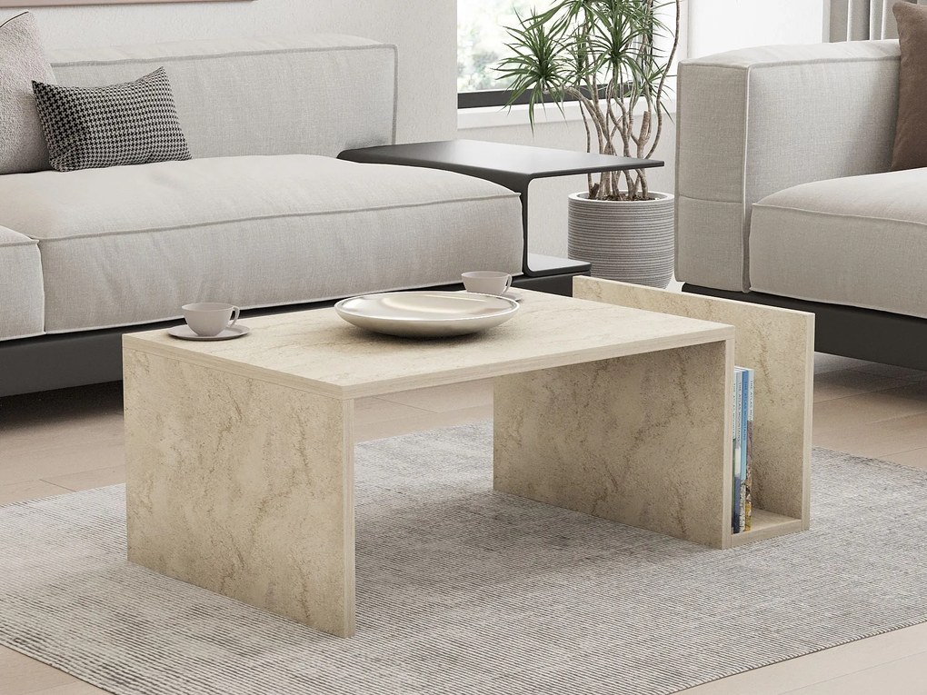 Dohányzóasztal Memo - Travertine