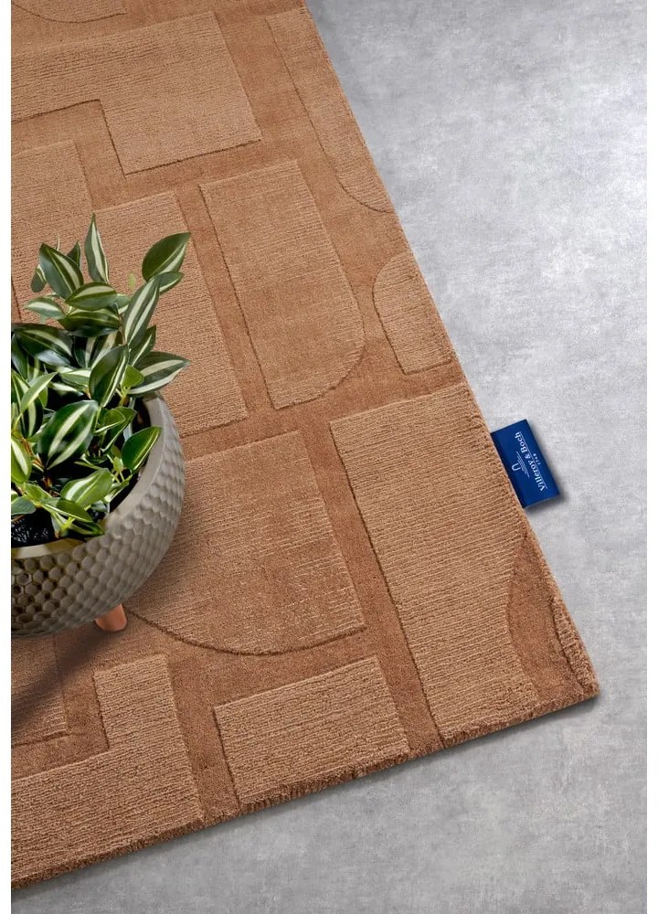 Barna kézi szövésű gyapjú futószőnyeg 80x250 cm Alexis – Villeroy&amp;Boch