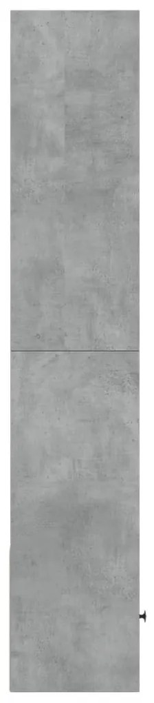 betonszürke szerelt fa könyvespolc 40 x 36 x 189 cm