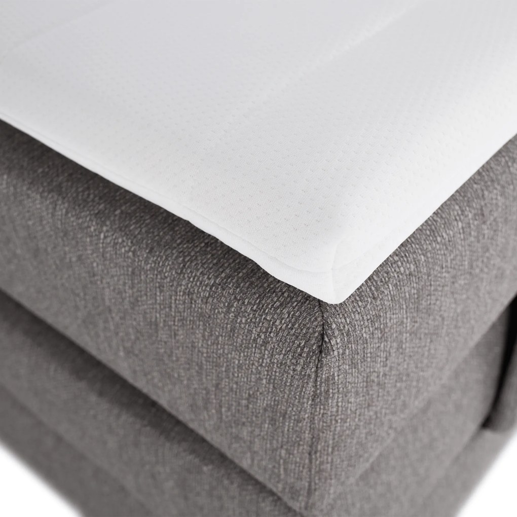 Elektromos állítható ágy, boxspring, szürke, 160x200, MURKO NEW