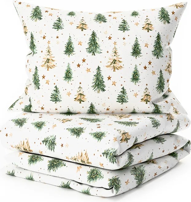 Pamut ágynemű CHRISTMAS FOREST színes kivitel Ágyneműhuzat mérete: 70 x 90 cm | 140 x 220 cm