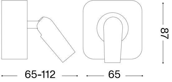Ideal Lux - LED Fali spotlámpa BEAN LED/3W/230V CRI 90 fényezett króm