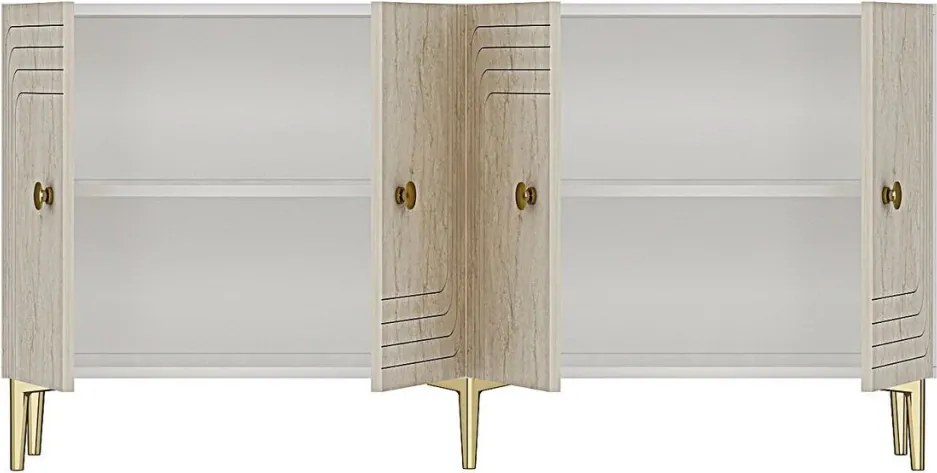 Lessi 150 - White, Travertine