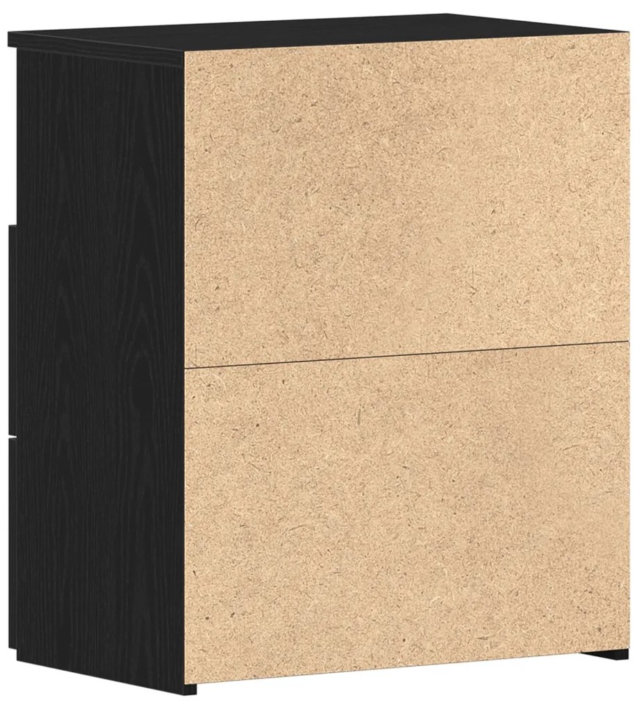 Éjjeli szekrények 2 db Fekete tölgy 50x32x60cm Mérnöki fa