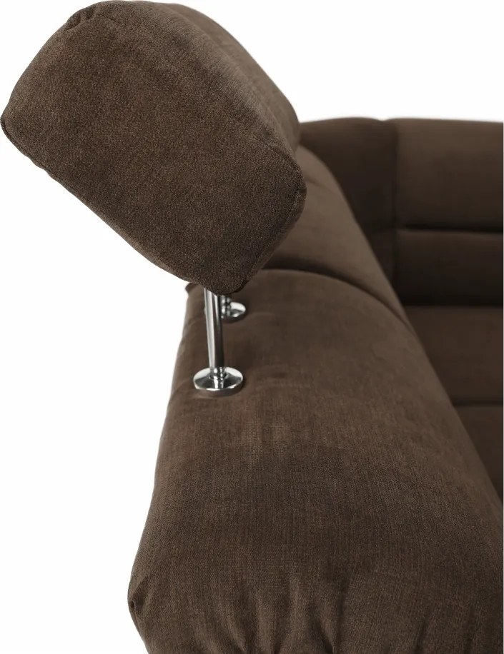 Ülőgarnitúra, textilbőr barna/szövet barna, SANTIAGO U