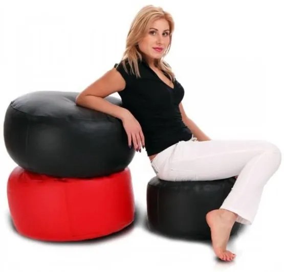 Babzsák Klasszikus fekete 50L eco-bőr TiaHome