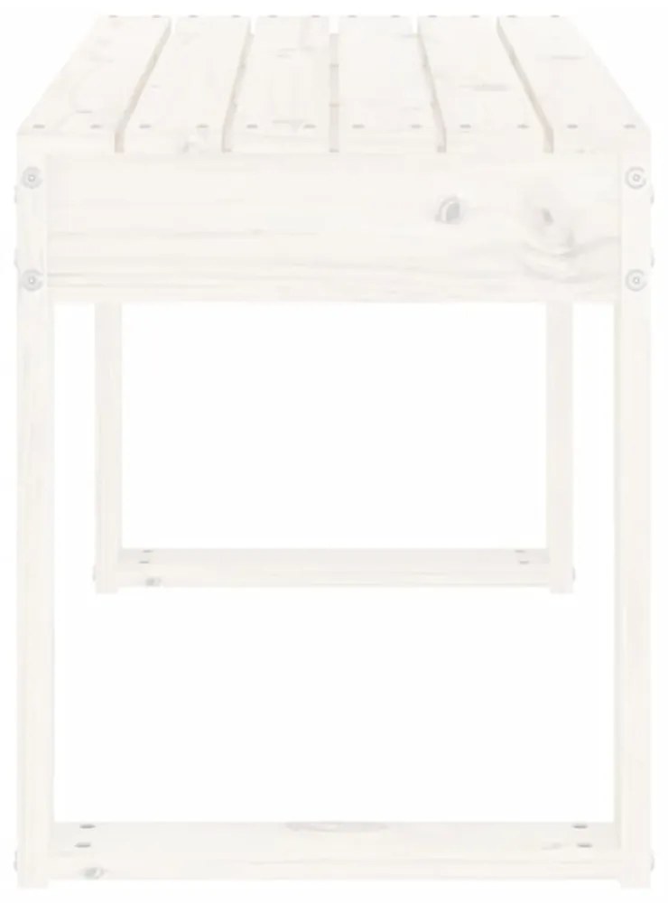 fehér tömör fenyőfa kerti pad 80x38x45 cm