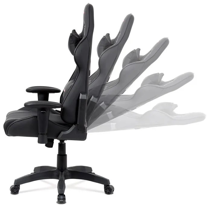 Fekete Ekobőr Gamer Szék, Hinta Mechanikával. KA-F03 BK