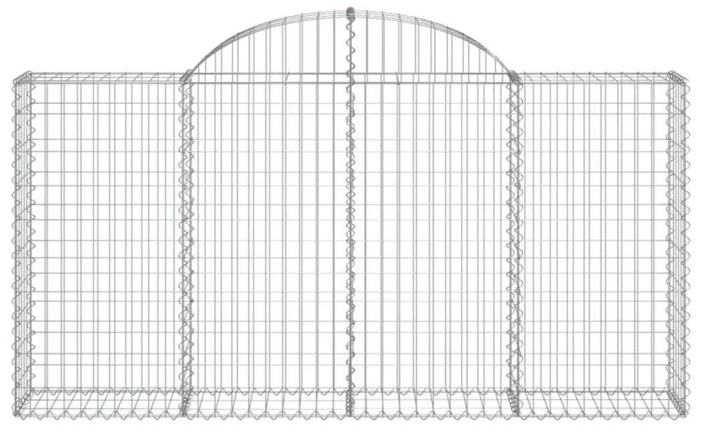 5 db íves horganyzott vas gabion kosár 200x30x100/120 cm