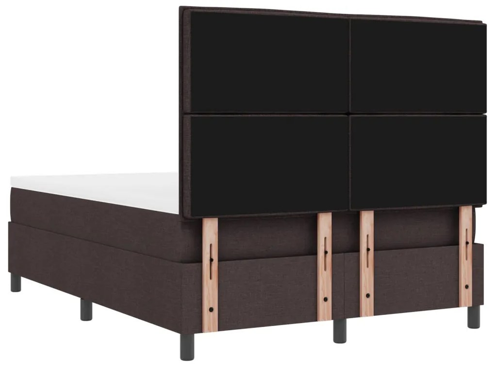 Box Spring Ágy Matrac Sötétbarna 140x190 cm Szövet