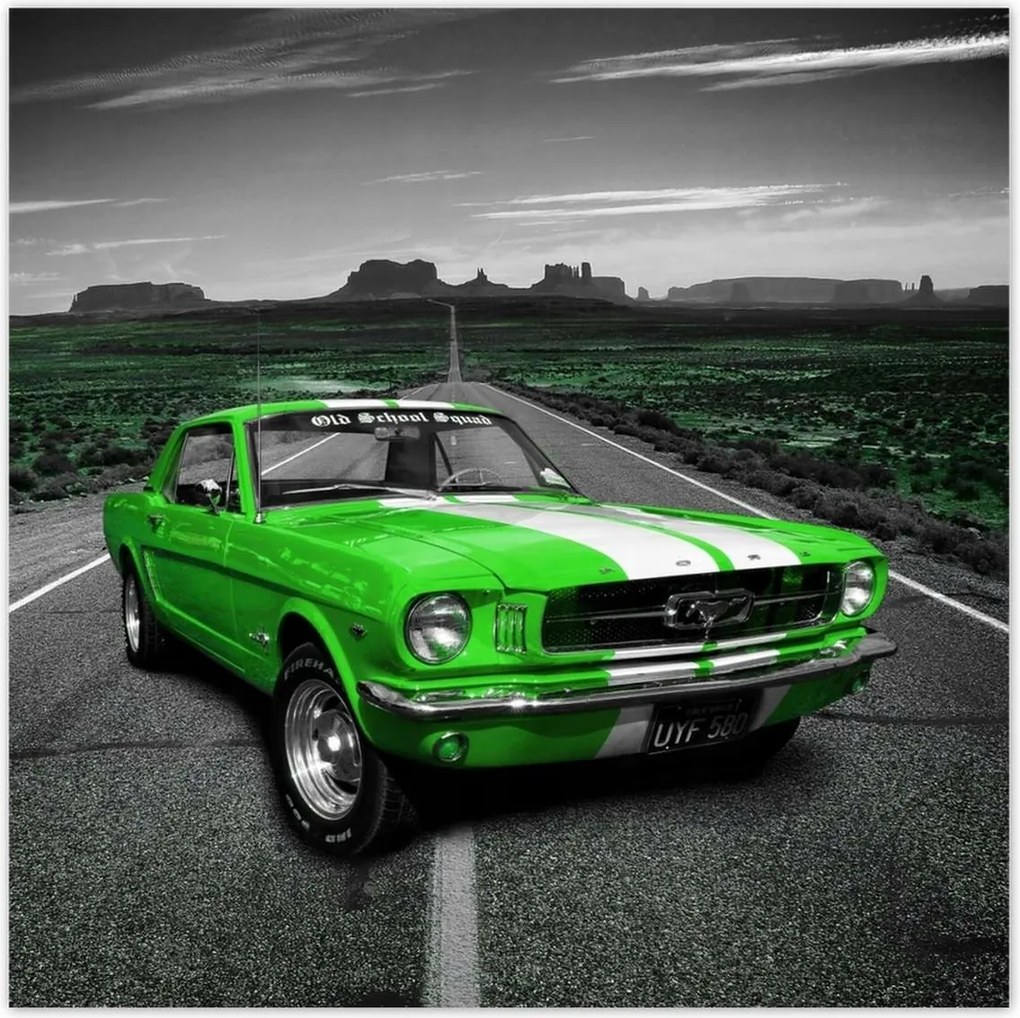 Poszterek 100x100 Lime Mustang