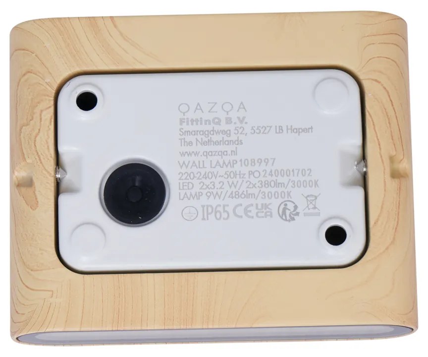 Skandináv kültéri fali lámpa fa mintás 11,5 cm LED-del IP65 - Batt