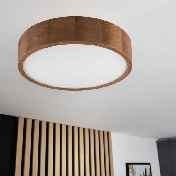 Brilagi - CARVALHO LED RGBW dimmelhető mennyezeti lámpa, 2xE27/9W/230V, Wi-Fi, tölgy, átm. 37,5 cm