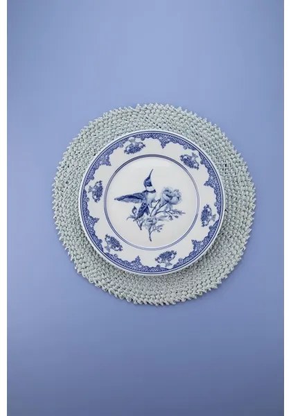 26 részes étkészlet fehér/kék/porcelán