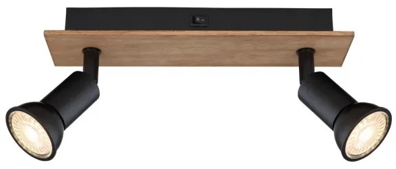 Globo 57998-2W - DREW 2xGU10/35W spotlámpa fa/fekete