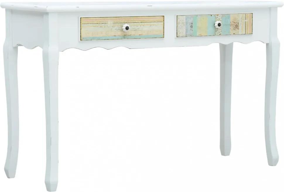 Fehér fa tálalóasztal 120 x 40 x 74,5 cm