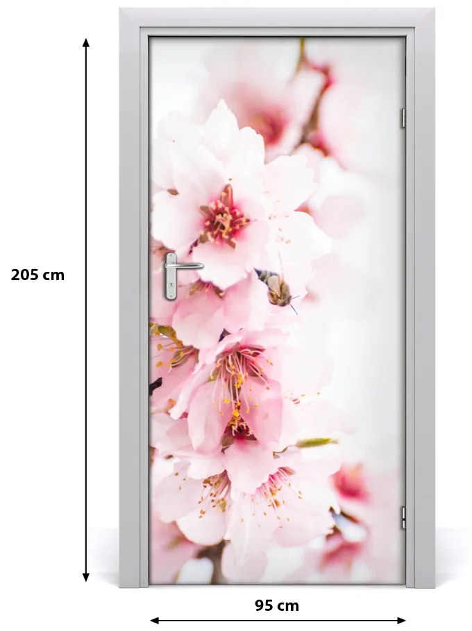 Ajtó méretű poszter mandula virág 95x205 cm