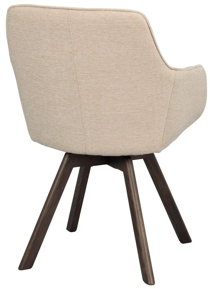 Bézs kárpitozott étkezőfotel szett 2 db-os Alison – Rowico