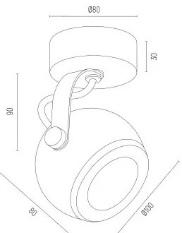 Argon 4902 - Spotlámpa KOS PLUS 1xGU10/5W/230V fekete/arany