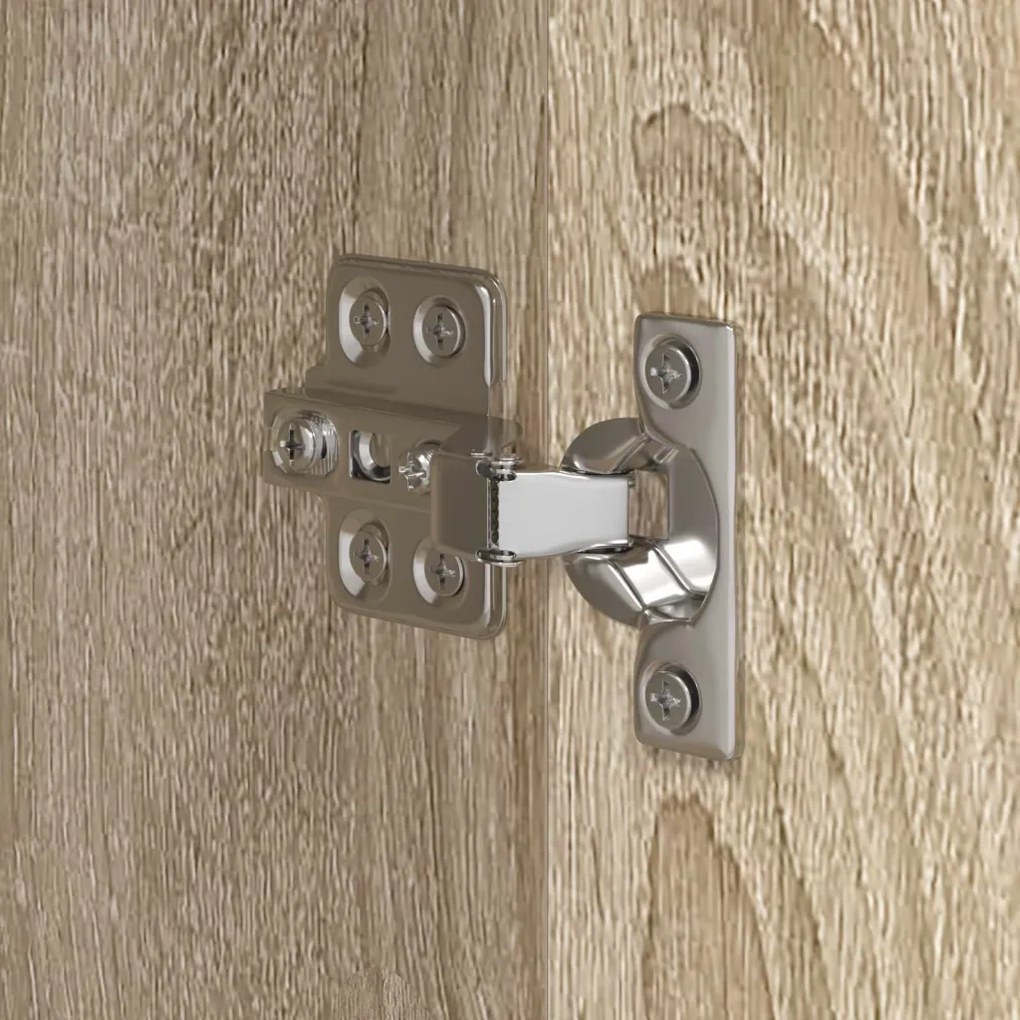 vidaXL Fürdőszoba Székény fiókkal Sonoma 40 x 30 x 180 cm Faanyag