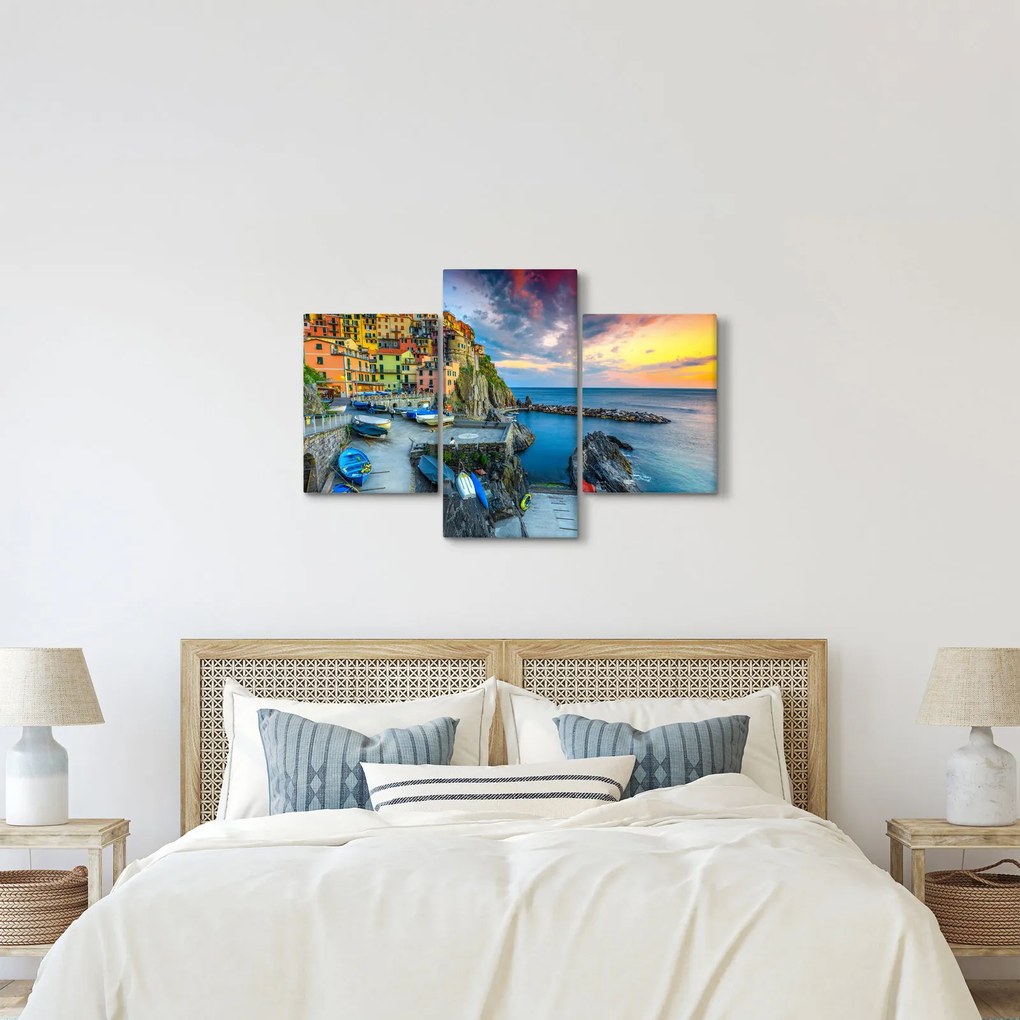 Kép - Mediterrán falu (90x60 cm)