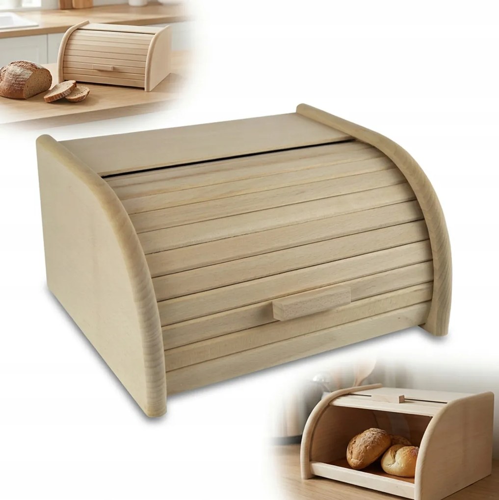 Fa Kenyértartó Kicsi Nyers 31x26x16cm decoupage