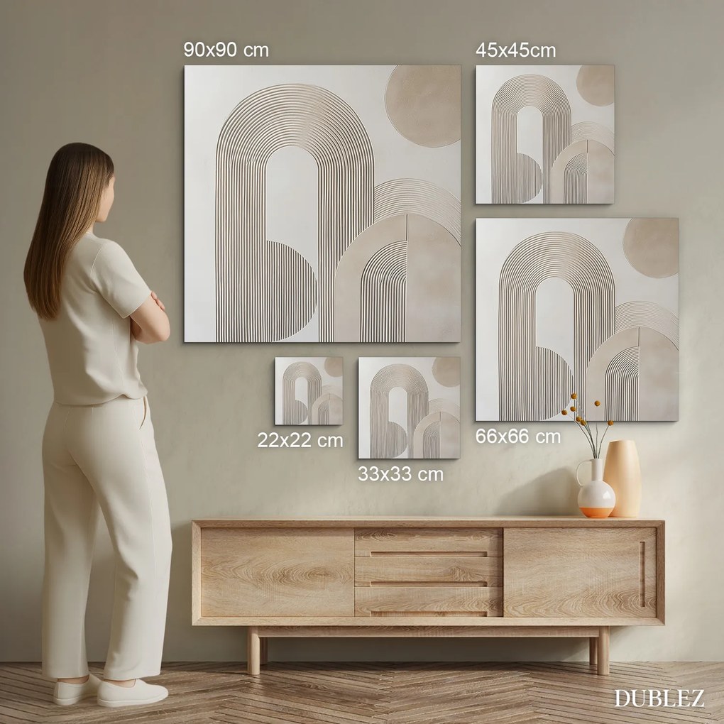 DUBLEZ | Strukturált fa kép - Ív
