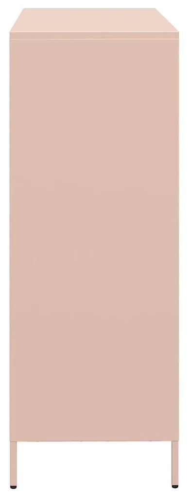 rózsaszín acél tálalószekrény 101,5 x 39 x 103,5 cm