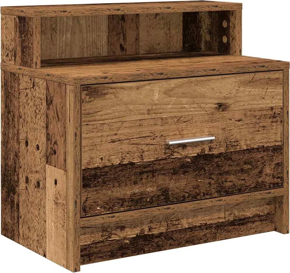 vidaXL antik fa színű éjjeliszekrény fiókkal 51 x 31 x 47 cm