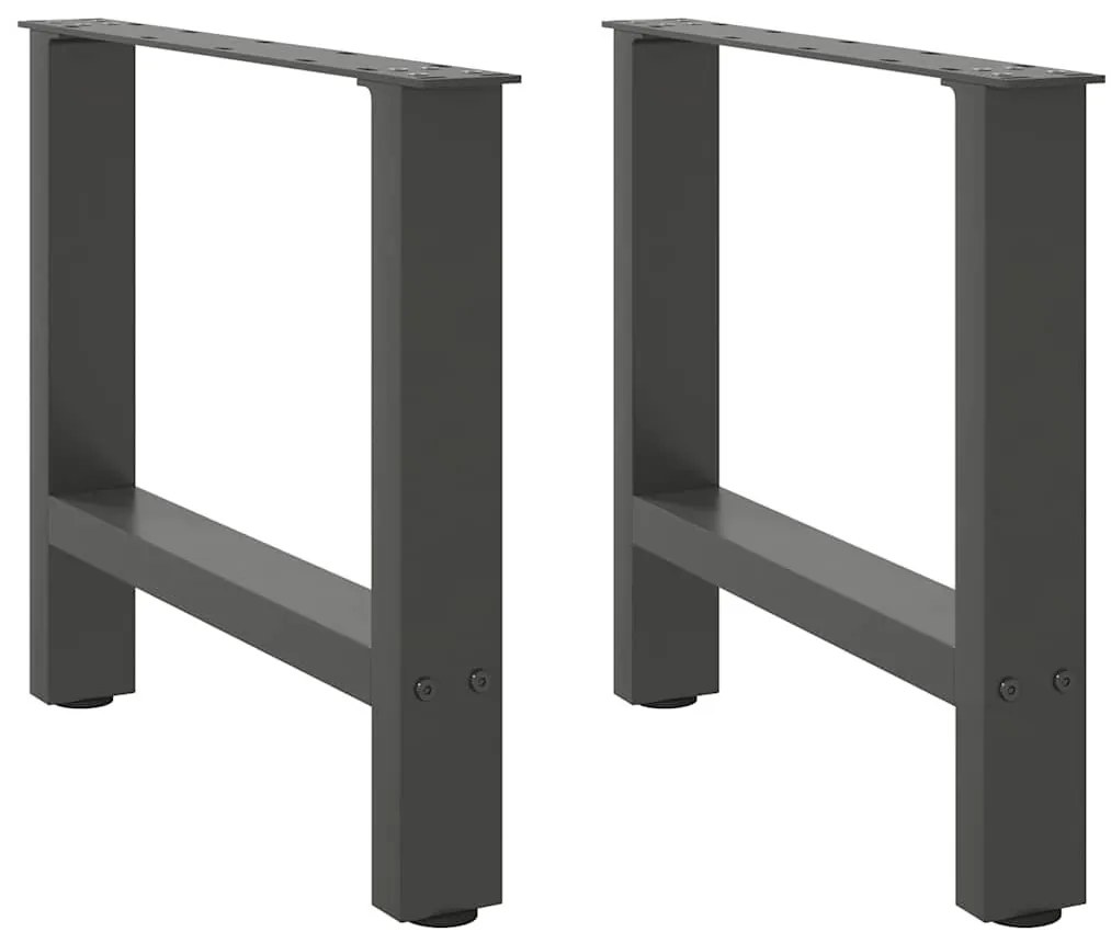 2 db antracitszürke acél dohányzóasztal láb 60 x (42-43) cm