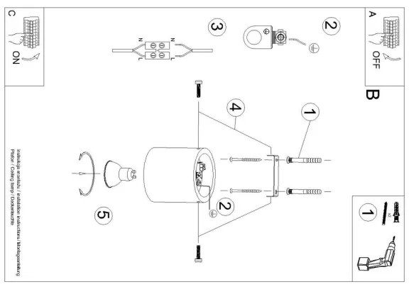 Sollux SL.0492 - Spotlámpa ORBIS 1xGU10/10W/230V fa