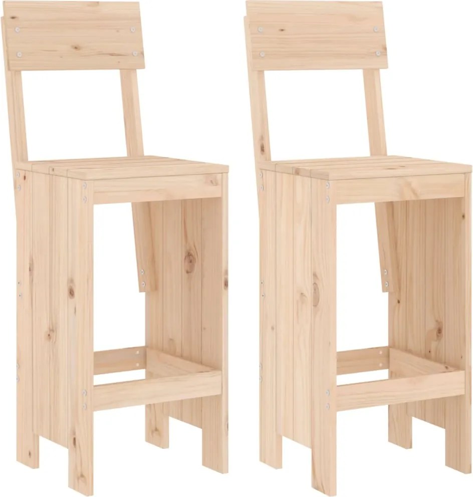 vidaXL 2 db tömör fenyőfa ülőke 40x48,5x115,5 cm
