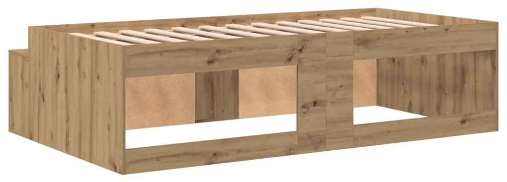 tároló ágykeret kézműves tölgy 90x200 cm