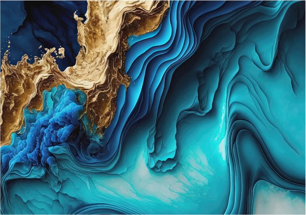 Flizelin tapéta Divatos 3D fali energia hullámok 312x219 ragasztóval