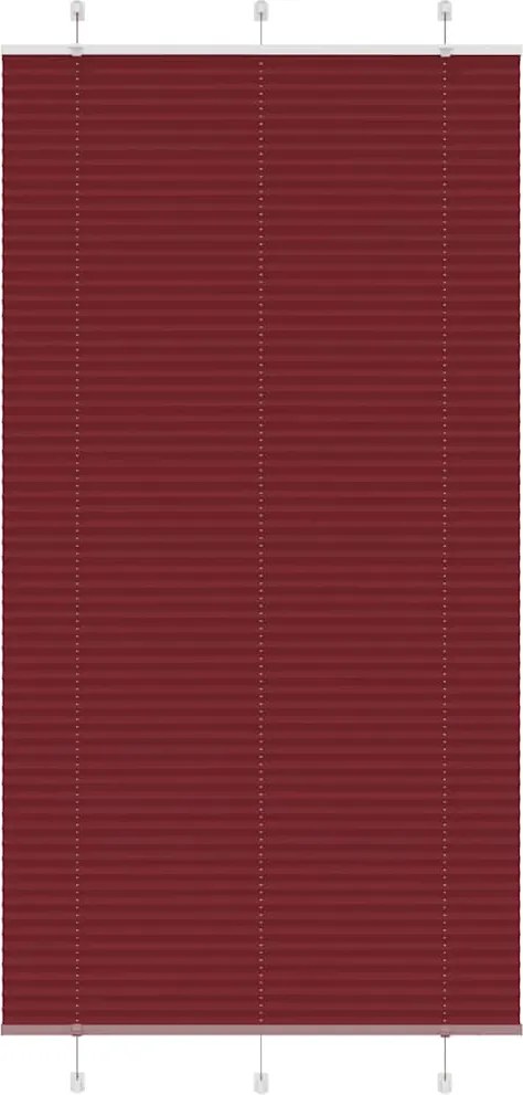 vidaXL pliszírozott redőny Bordeaux piros 110x200 cm szövetszélesség